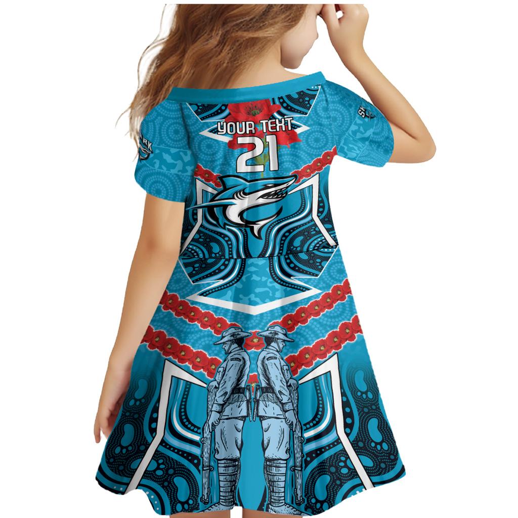 Custom Sharks Rugby ANZAC Family Matching Mermaid Dress and Hawaiian Shirt Gallipoli Soldier With Aboriginal Art