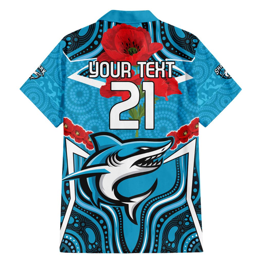 Custom Sharks Rugby ANZAC Family Matching Summer Maxi Dress and Hawaiian Shirt Gallipoli Soldier With Aboriginal Art