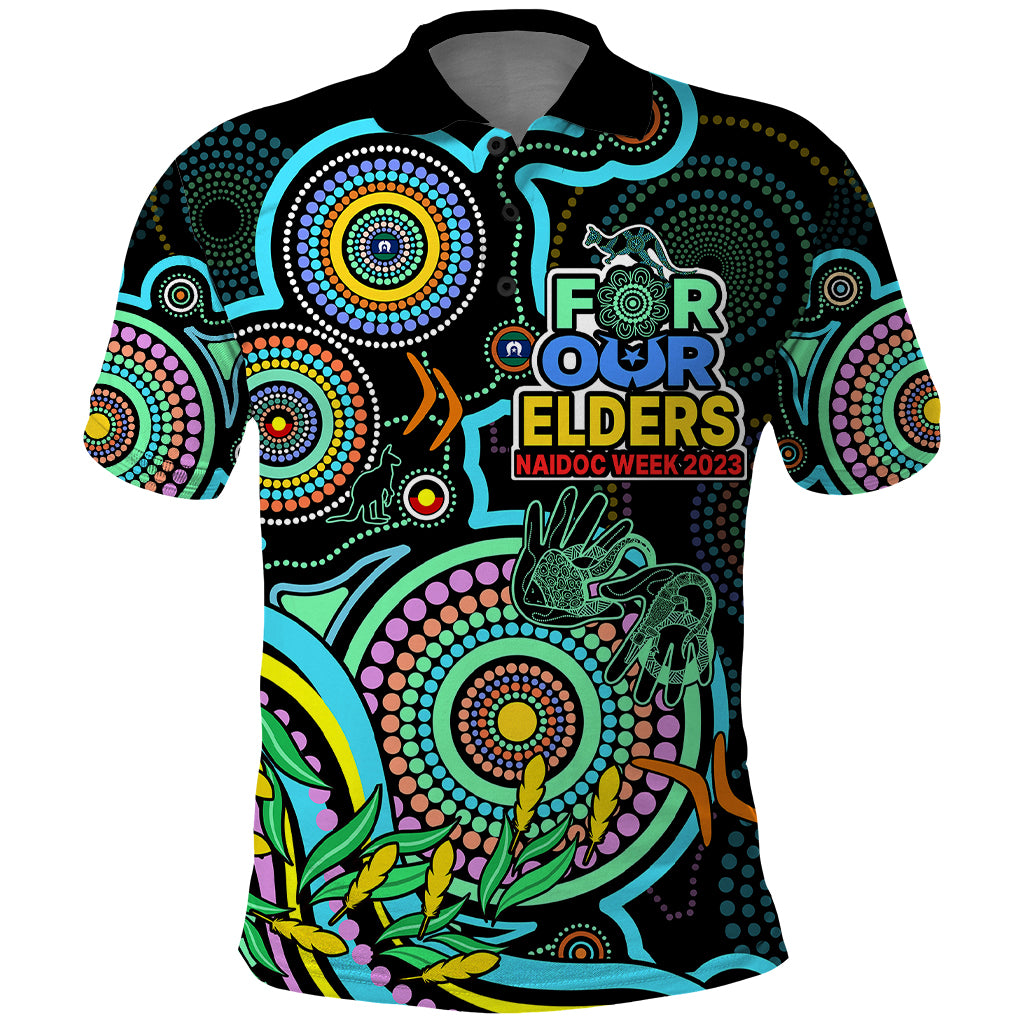 naidoc-week-2023-polo-shirt-indigenous-tribal-ver02-aqua