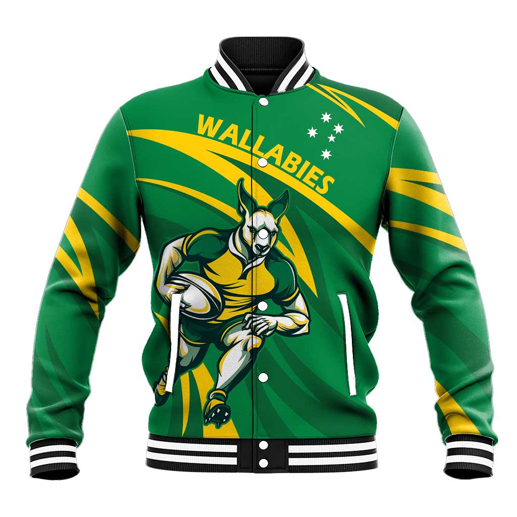 Personalized Australia Rugby Champion Baseball Jacket Wallabies Mascot with Sporty Style