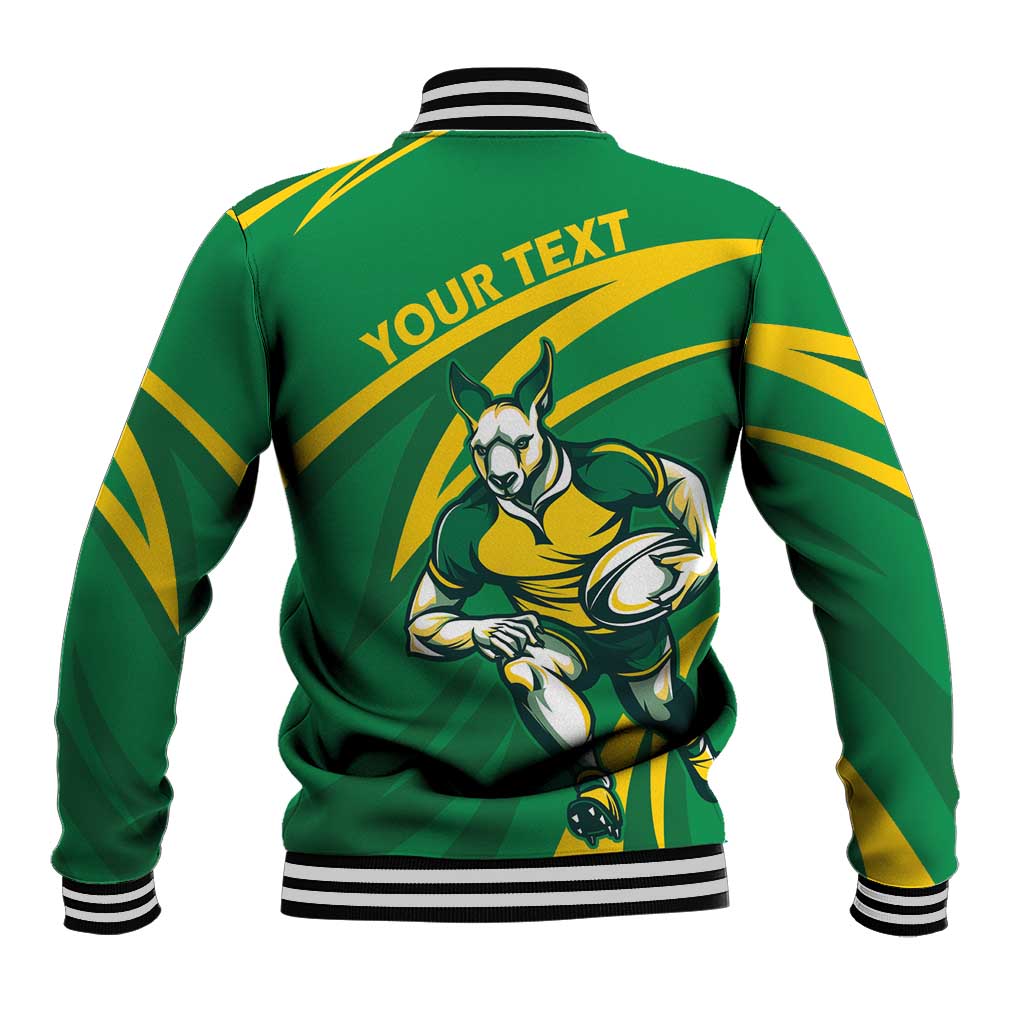 Personalized Australia Rugby Champion Baseball Jacket Wallabies Mascot with Sporty Style