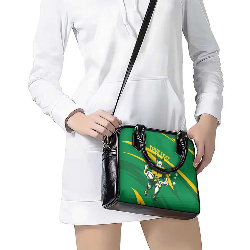 Personalized Australia Rugby Champion Shoulder Handbag Wallabies Mascot with Sporty Style