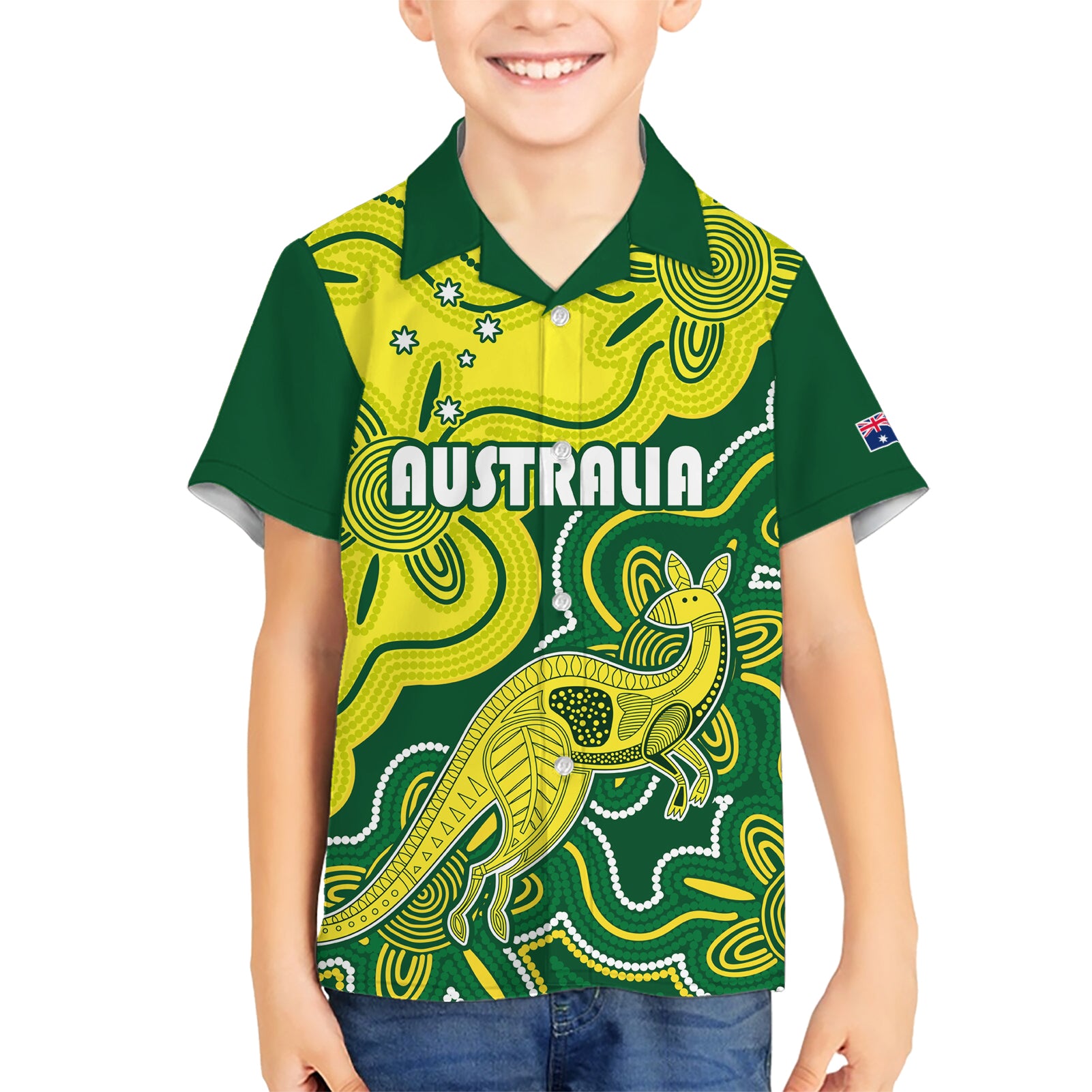 australia-cricket-kid-hawaiian-shirt-go-aussie-world-cup-2023-aboriginal-style-unique