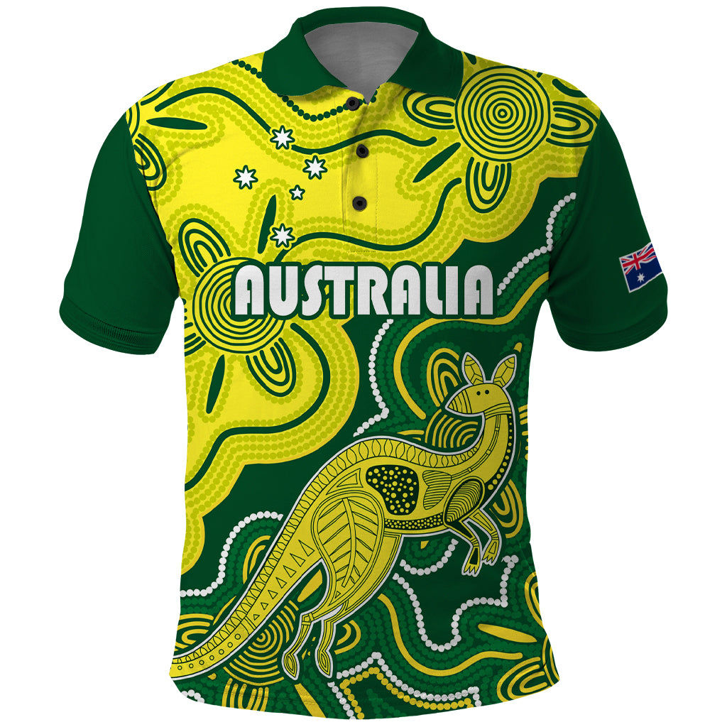 australia-cricket-polo-shirt-go-aussie-world-cup-2023-aboriginal-style-unique