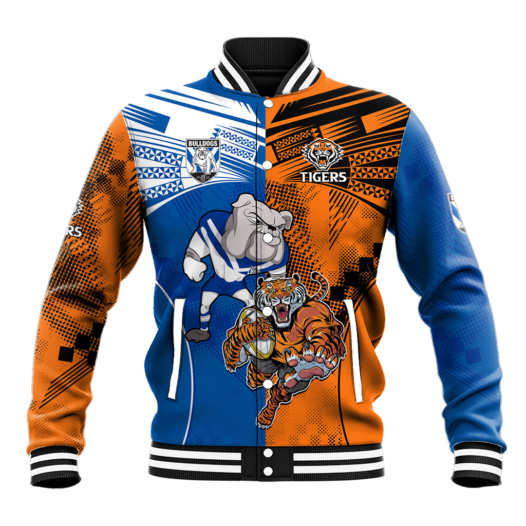 Custom Bulldogs and Tigers Baseball Jacket Rugby Mascot With Sporty Style