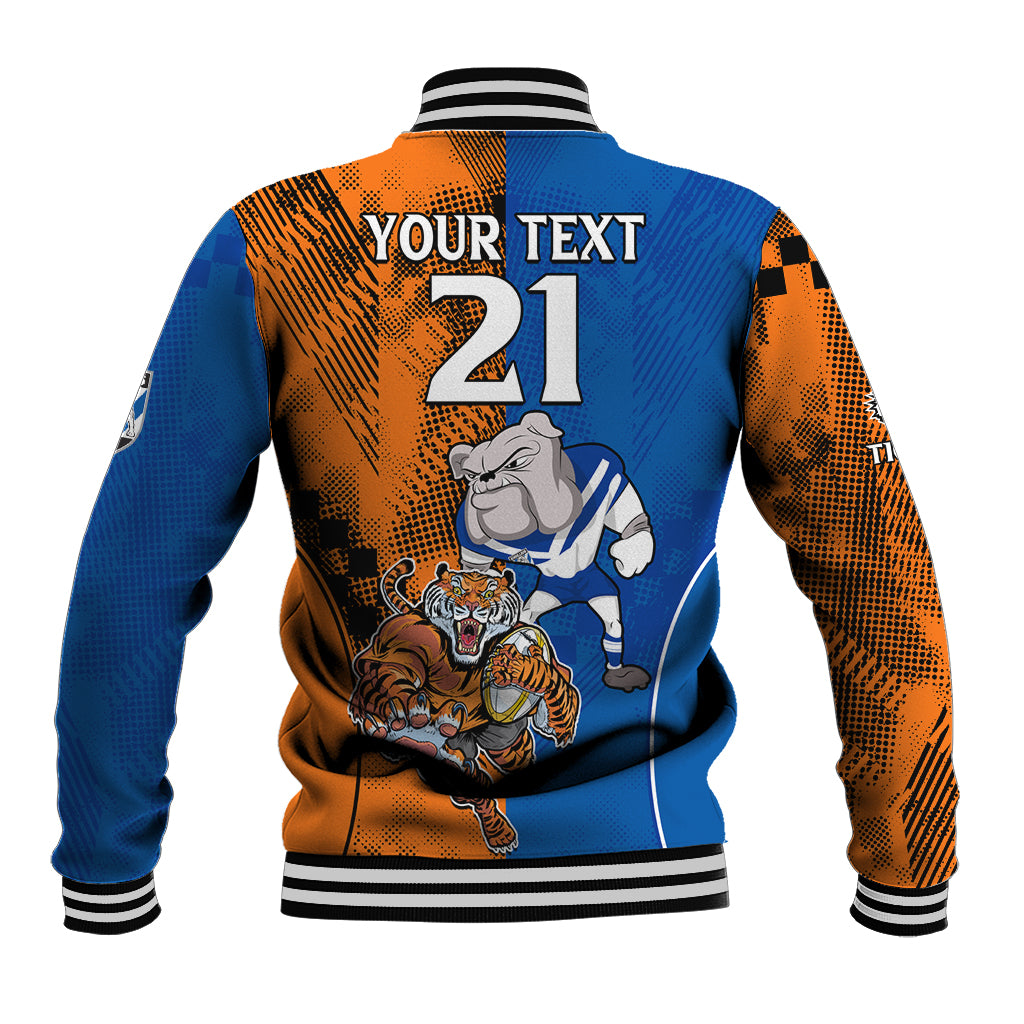 Custom Bulldogs and Tigers Baseball Jacket Rugby Mascot With Sporty Style