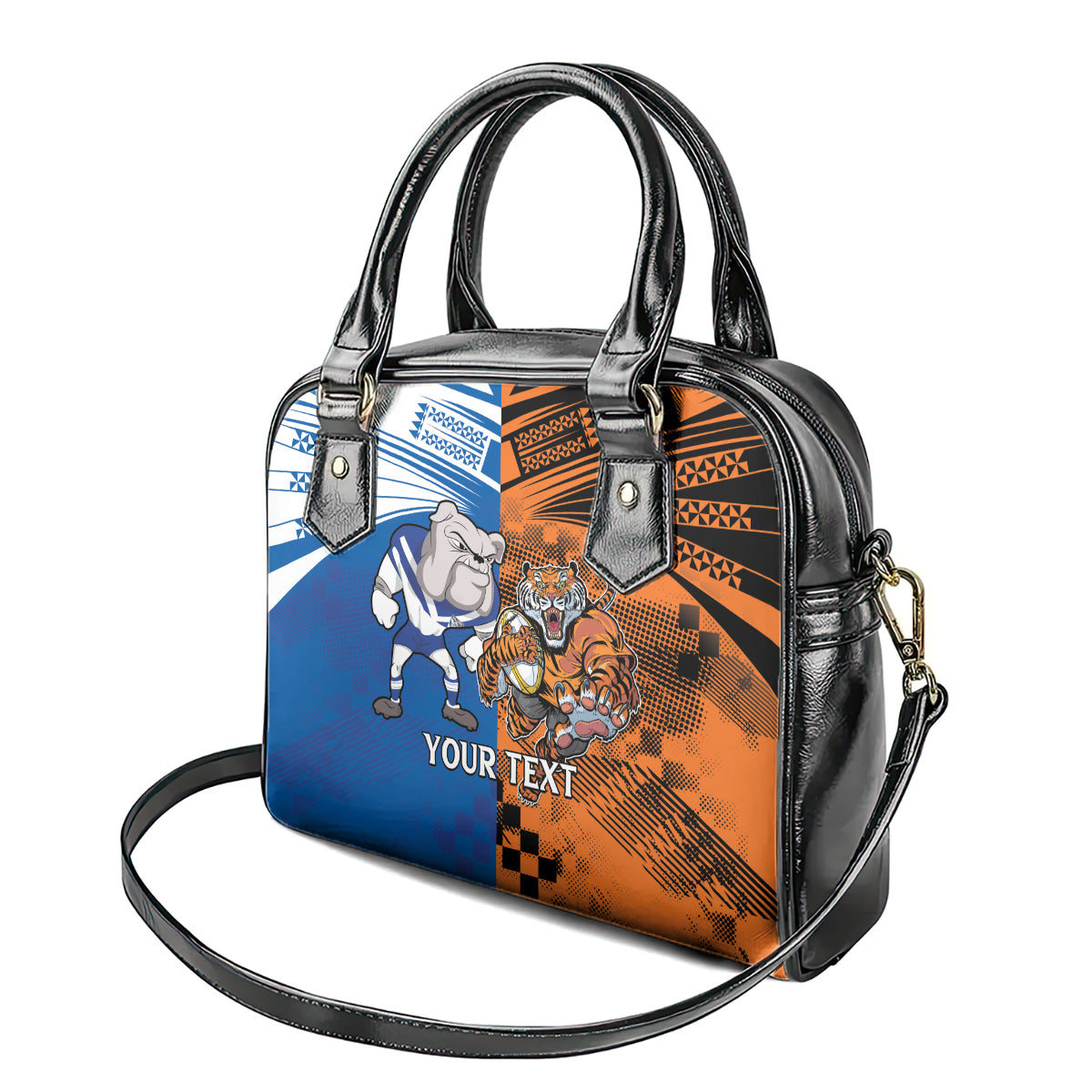 Custom Bulldogs and Tigers Shoulder Handbag Rugby Mascot With Sporty Style