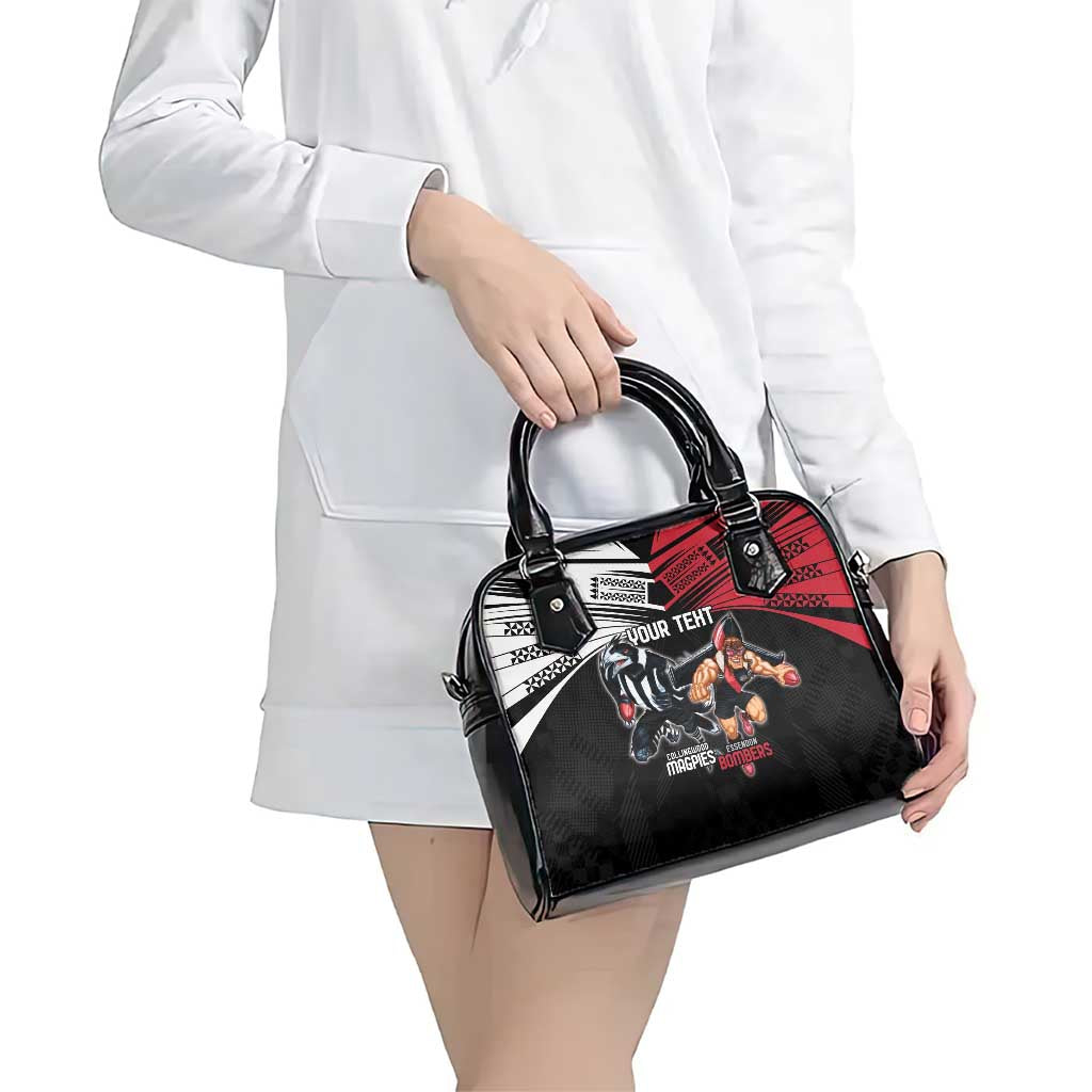 Custom Essendon and Collingwood Shoulder Handbag Together Sporty Style