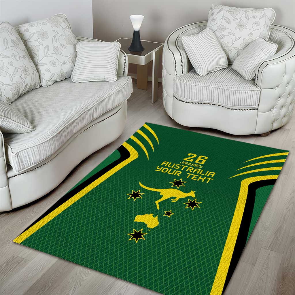 Australia Day 26 January Personalised Area Rug With National Color