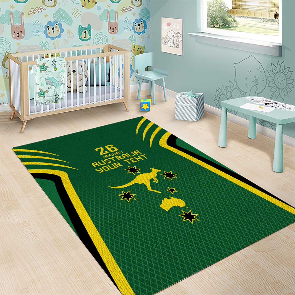 Australia Day 26 January Personalised Area Rug With National Color