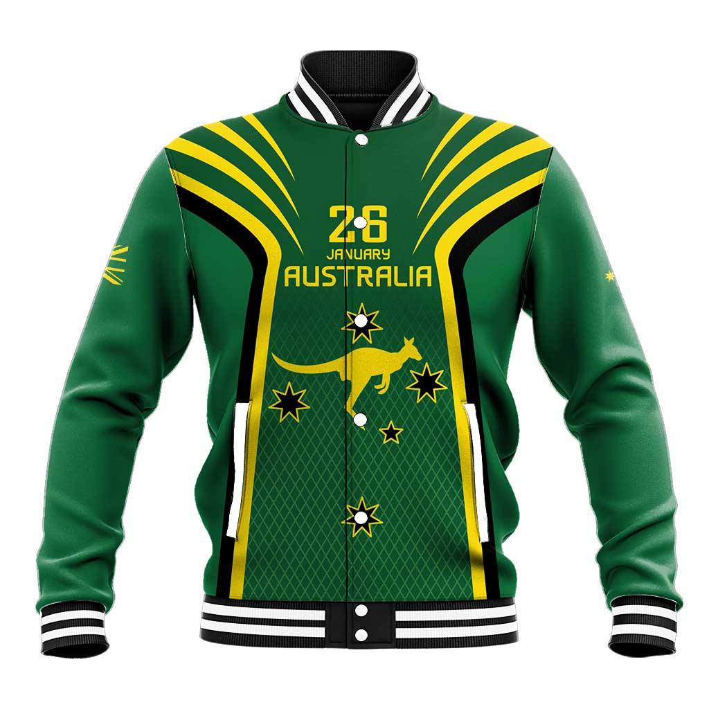 Australia Day 26 January Personalised Baseball Jacket With National Color