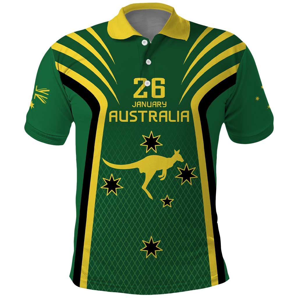 Australia Day 26 January Personalised Polo Shirt With National Color