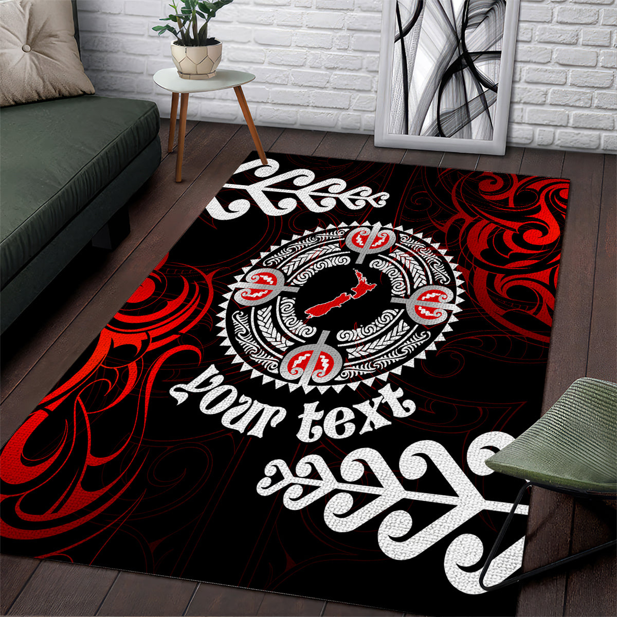 New Zealand Waitangi Day Personalised Area Rug Aotearoa Te Ra O Waitangi With Maori Tattoo