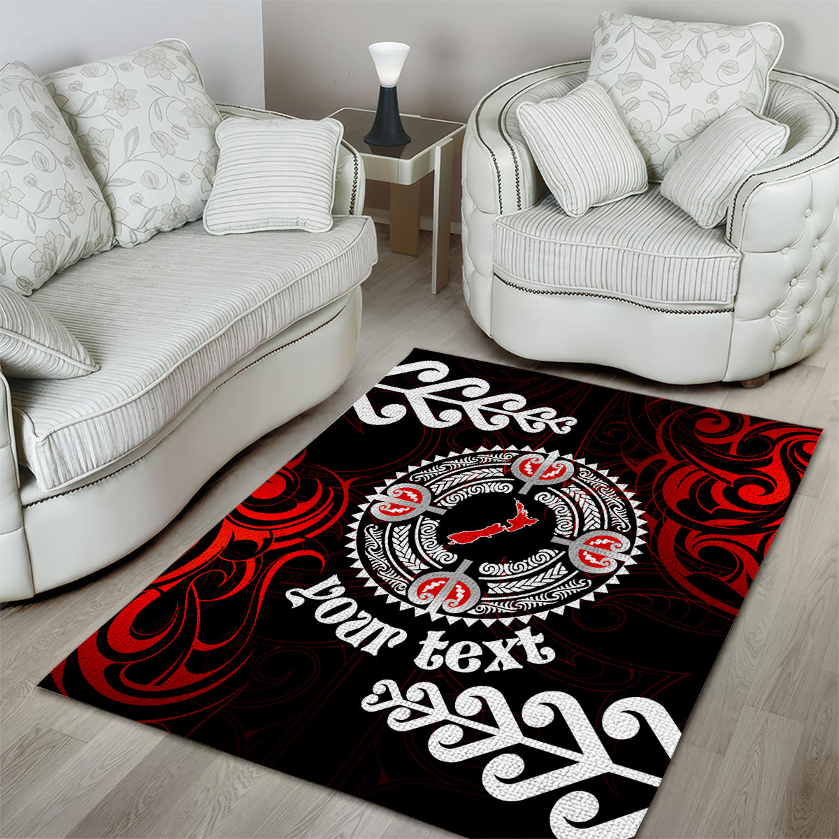 New Zealand Waitangi Day Personalised Area Rug Aotearoa Te Ra O Waitangi With Maori Tattoo