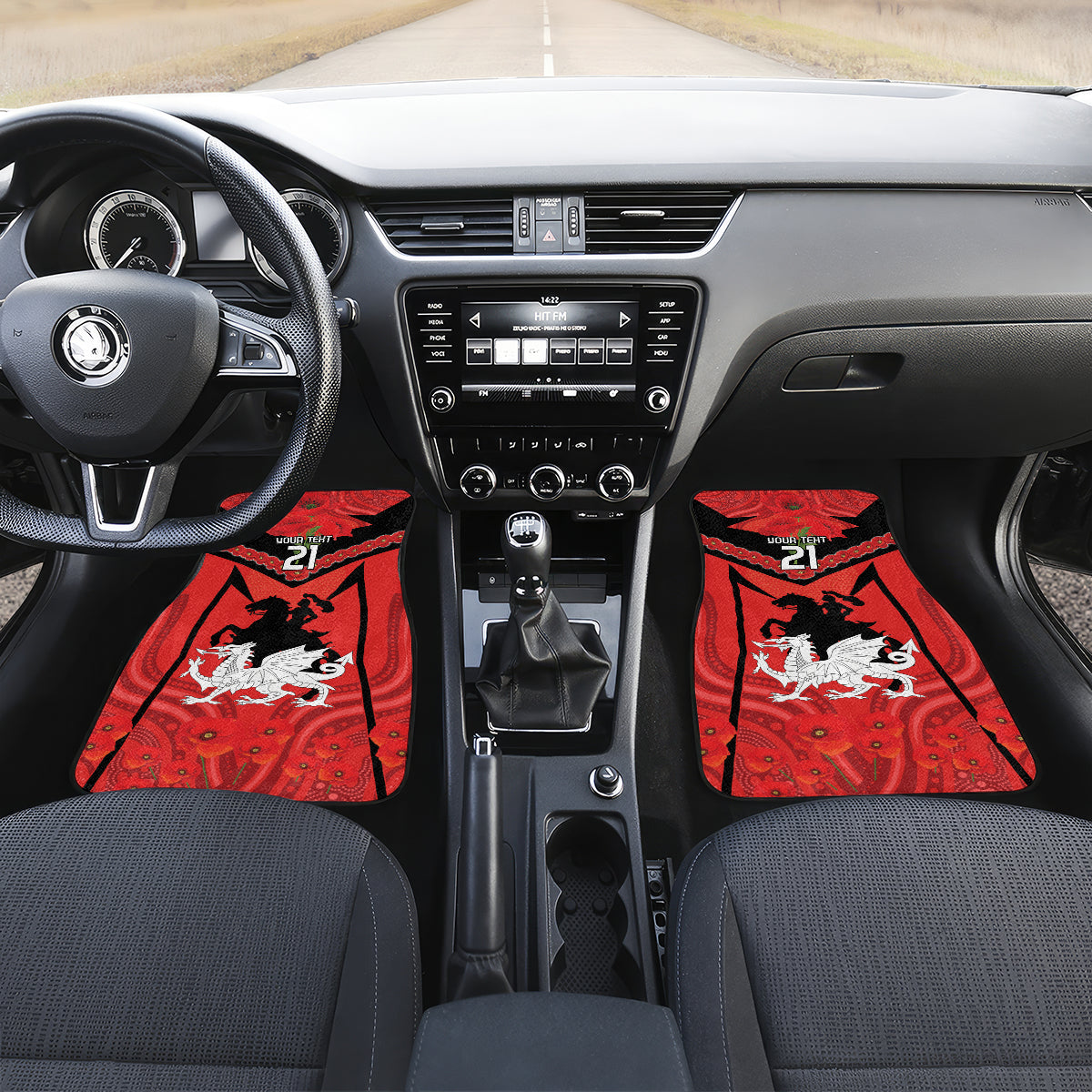 Custom Dragons Rugby ANZAC Car Mats Gallipoli Soldier With Aboriginal Art