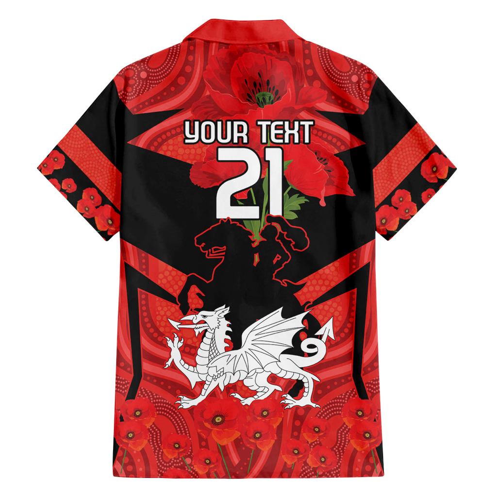 Custom Dragons Rugby ANZAC Family Matching Long Sleeve Bodycon Dress and Hawaiian Shirt Gallipoli Soldier With Aboriginal Art