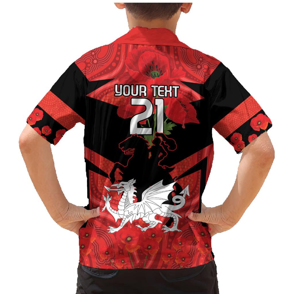 Custom Dragons Rugby ANZAC Family Matching Mermaid Dress and Hawaiian Shirt Gallipoli Soldier With Aboriginal Art