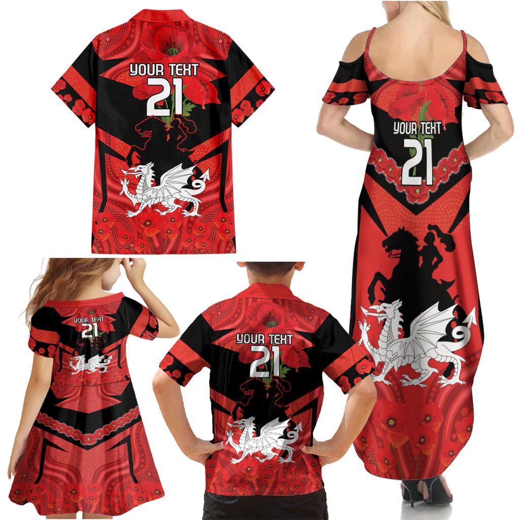 Custom Dragons Rugby ANZAC Family Matching Summer Maxi Dress and Hawaiian Shirt Gallipoli Soldier With Aboriginal Art