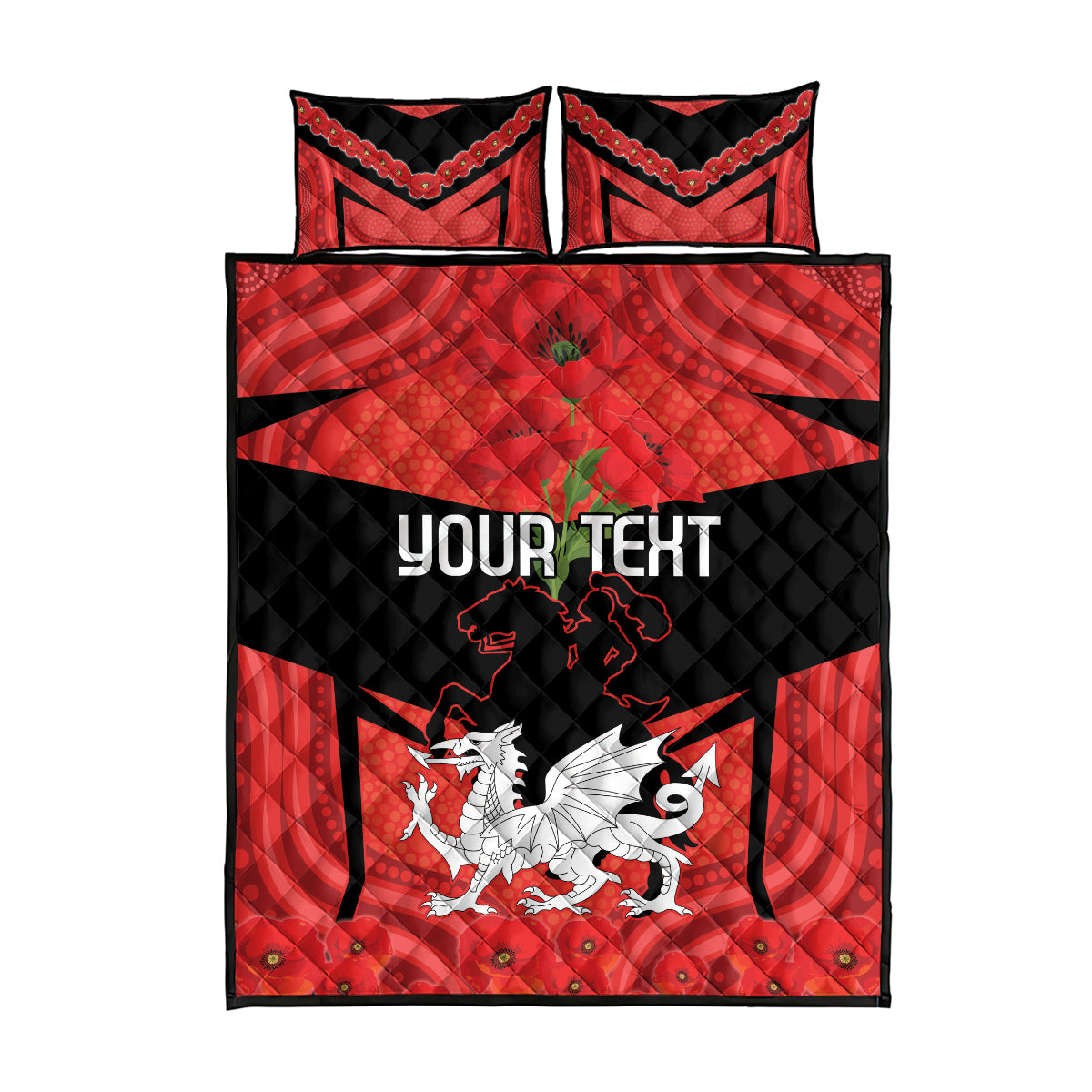 Custom Dragons Rugby ANZAC Quilt Bed Set Gallipoli Soldier With Aboriginal Art