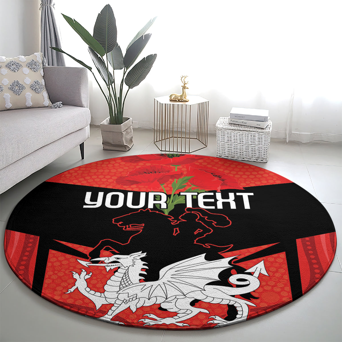 Custom Dragons Rugby ANZAC Round Carpet Gallipoli Soldier With Aboriginal Art