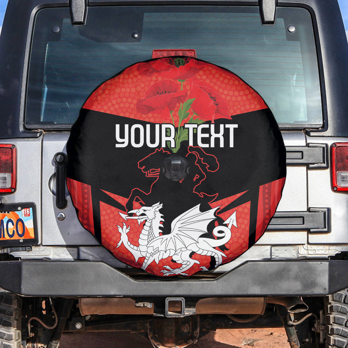 Custom Dragons Rugby ANZAC Spare Tire Cover Gallipoli Soldier With Aboriginal Art