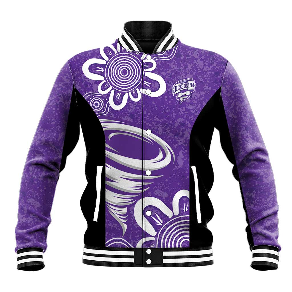 Hobart Hurricanes Custom Baseball Jacket Minimalism Aboriginal