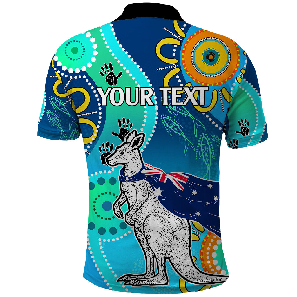 personalised-australia-kangaroo-polo-shirt-aboriginal-tribal-art-stylization