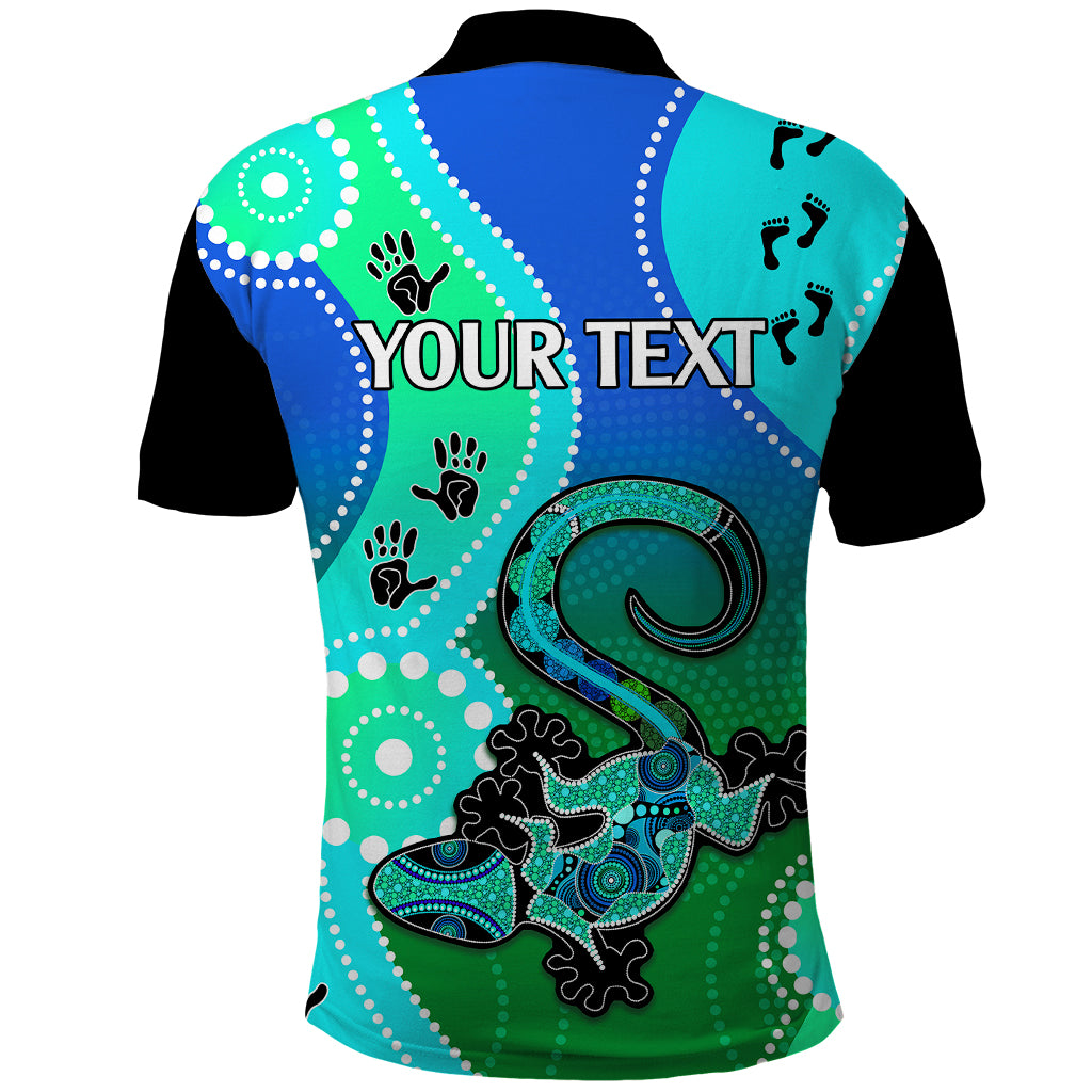 personalised-australia-lizard-polo-shirt-aboriginal-tribal-art-stylization