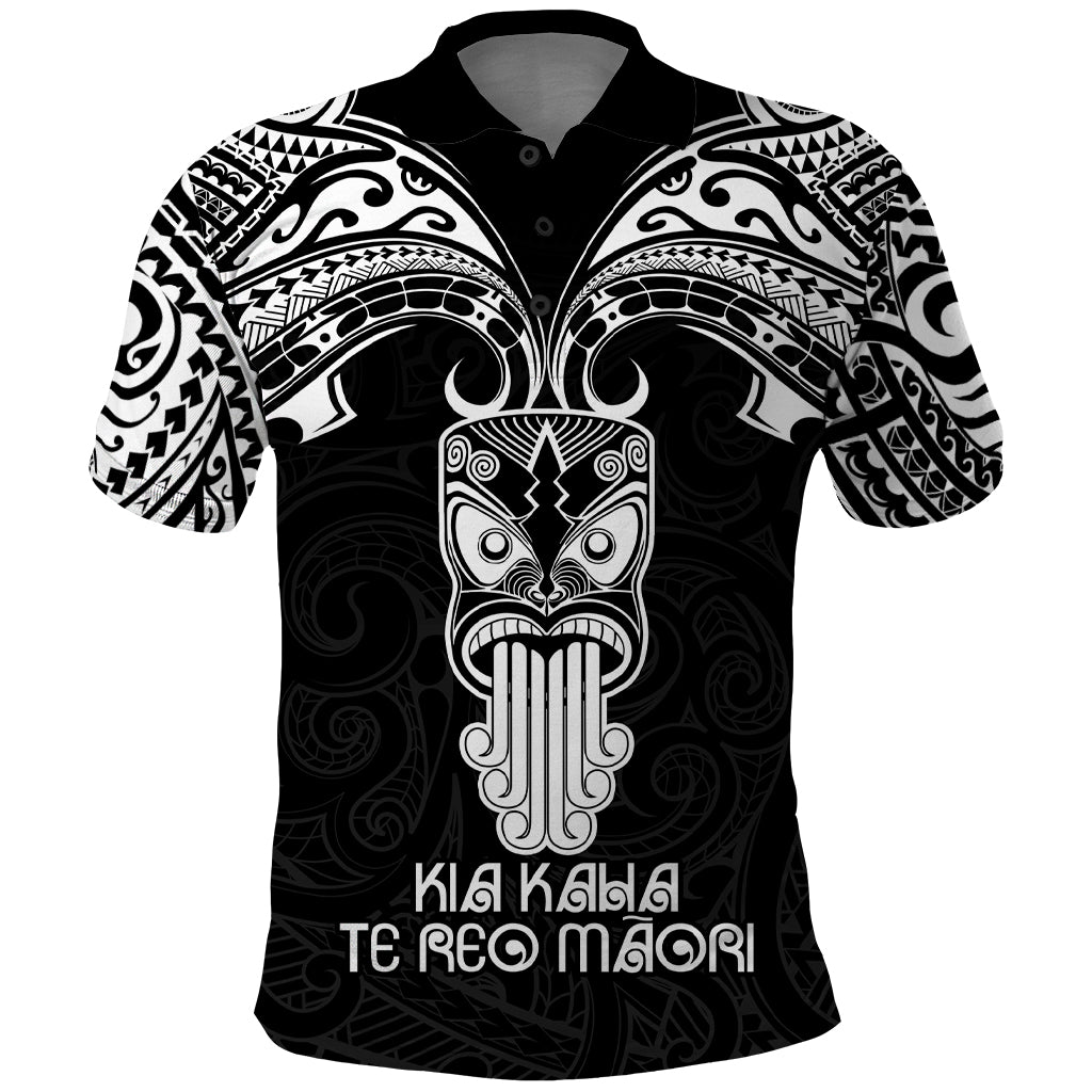 New Zealand Te Reo Maori Polo Shirt Kia Kaha Maori Language Week Black Style LT9