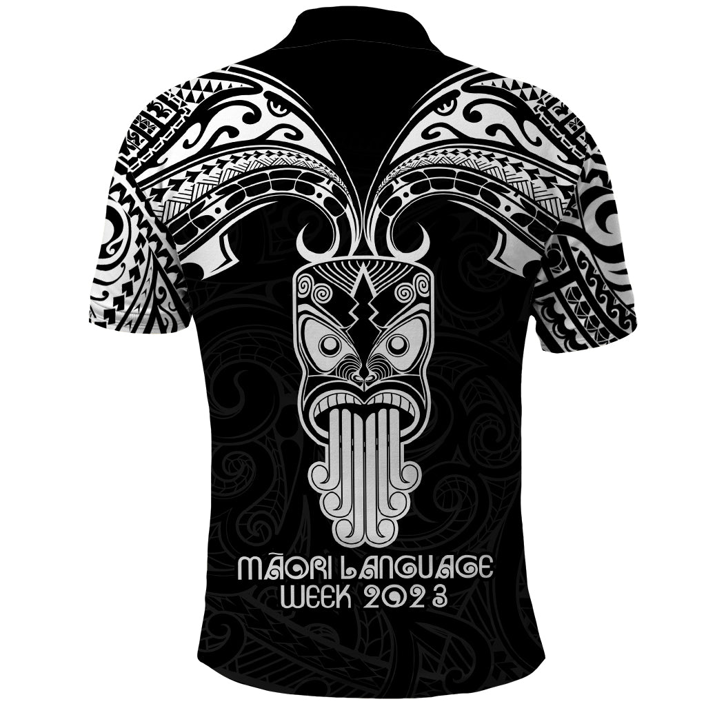 New Zealand Te Reo Maori Polo Shirt Kia Kaha Maori Language Week Black Style LT9