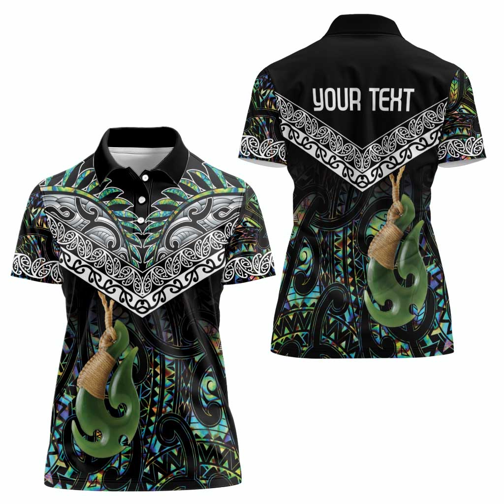 Personalised Maori Manaia Women Polo Shirt New Zealand Tribal Hei Matau Papua Shell