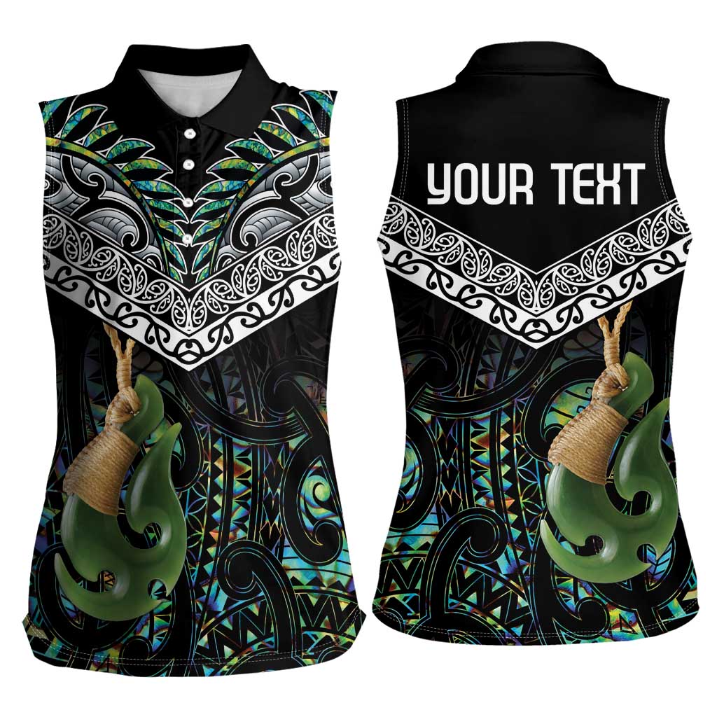 Personalised Maori Manaia Women Sleeveless Polo Shirt New Zealand Tribal Hei Matau Papua Shell