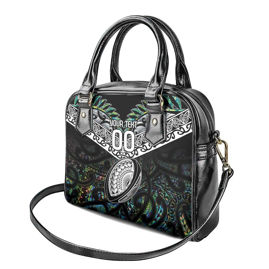 Custom New Zealand Shoulder Handbag Maori Rugby Tattoo Papua Shell