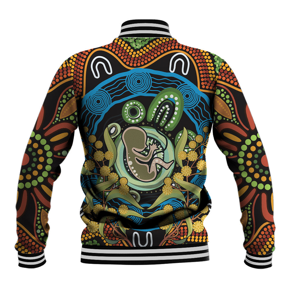 Baby in the Womb Baseball Jacket Aboriginal Art Style