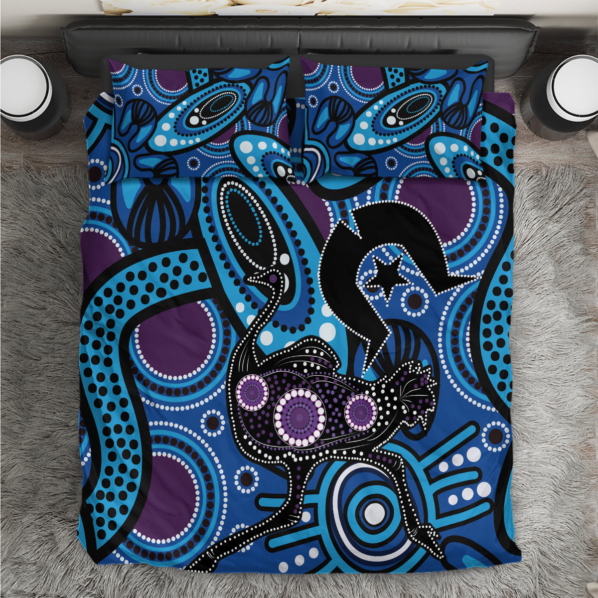 Emu NAIDOC 2024 Bedding Set Aboriginal Art Style