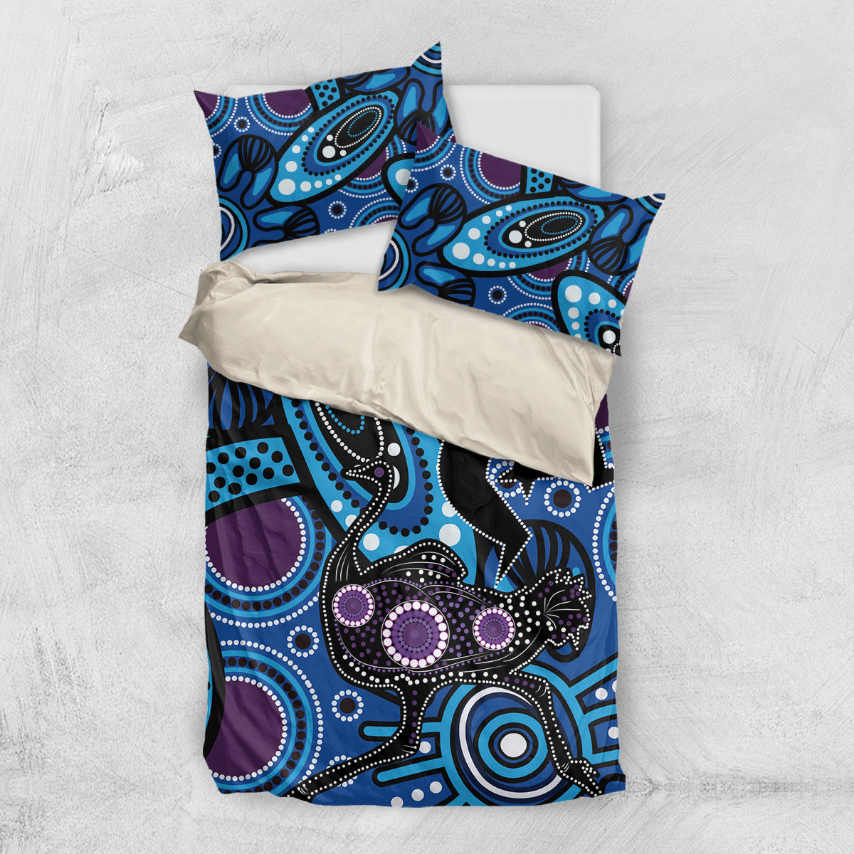 Emu NAIDOC 2024 Bedding Set Aboriginal Art Style