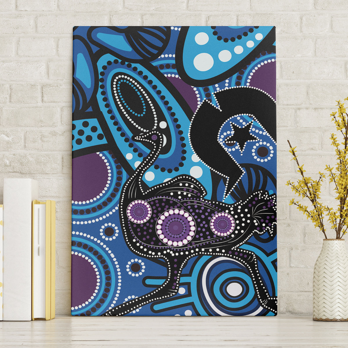 Emu NAIDOC 2024 Canvas Wall Art Aboriginal Art Style