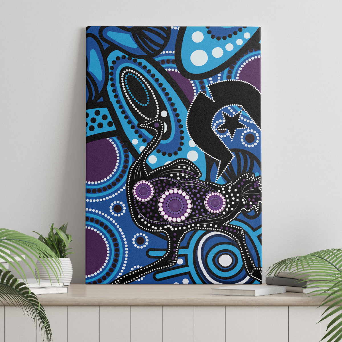 Emu NAIDOC 2024 Canvas Wall Art Aboriginal Art Style