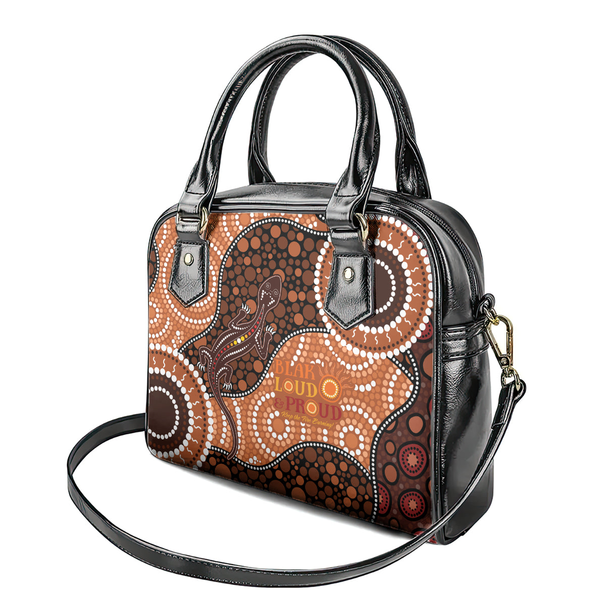 Lizard NAIDOC 2024 Shoulder Handbag Aboriginal Art Style