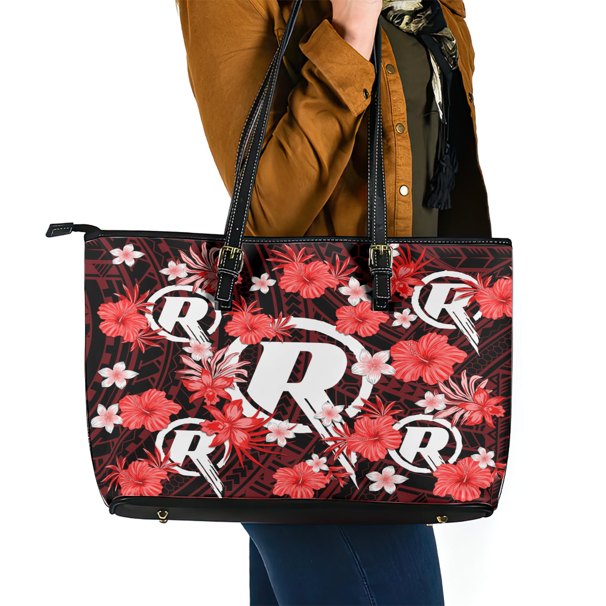 australian-renegades-cricket-leather-tote-bag-baeuty-pacific-hibiscus-and-polynesian-pattern