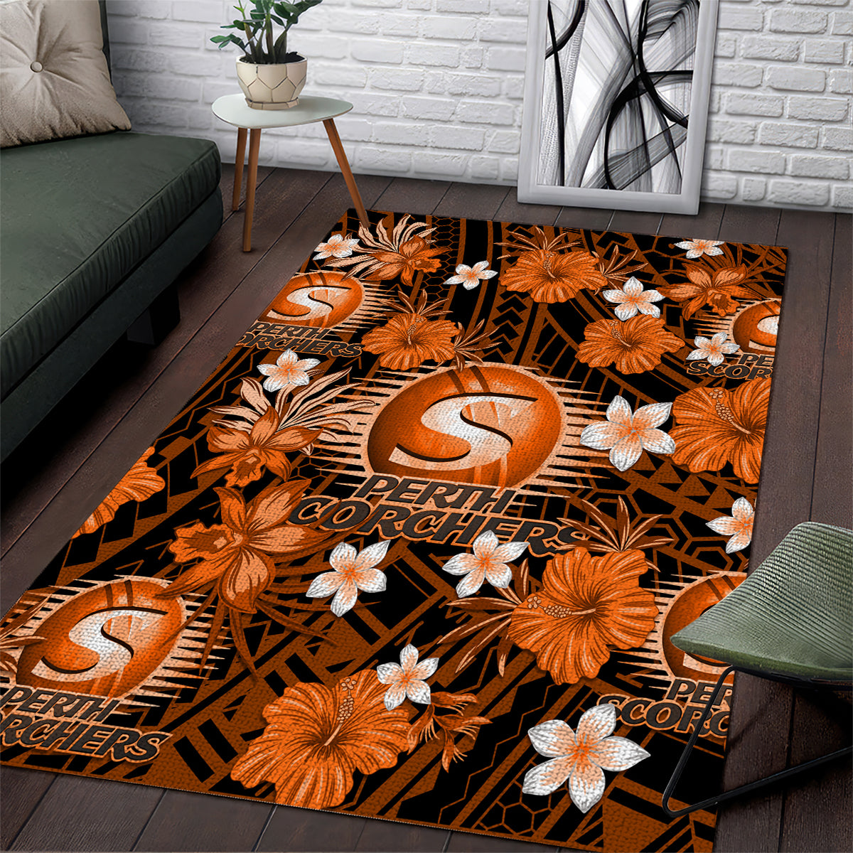 australian-scorchers-cricket-area-rug-baeuty-pacific-hibiscus-and-polynesian-pattern