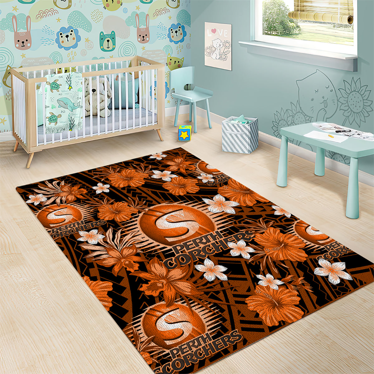 australian-scorchers-cricket-area-rug-baeuty-pacific-hibiscus-and-polynesian-pattern