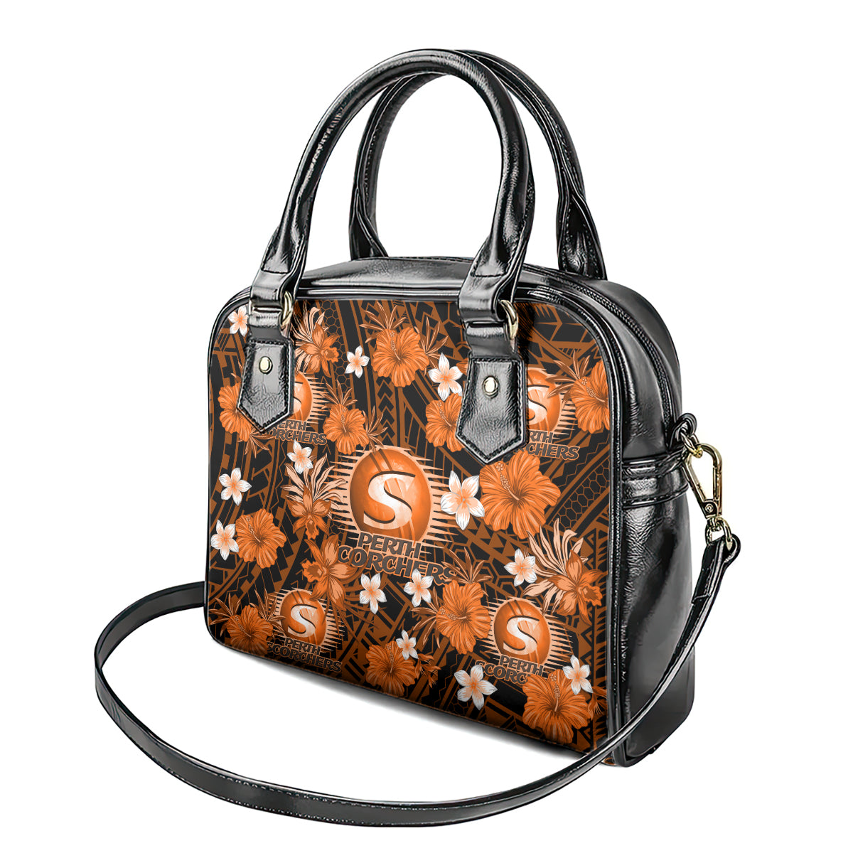 australian-scorchers-cricket-shoulder-handbag-baeuty-pacific-hibiscus-and-polynesian-pattern