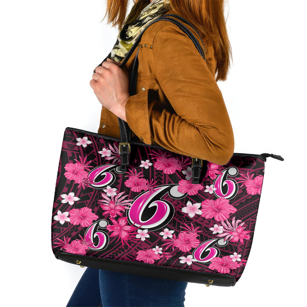 australian-sixers-cricket-leather-tote-bag-baeuty-pacific-hibiscus-and-polynesian-pattern