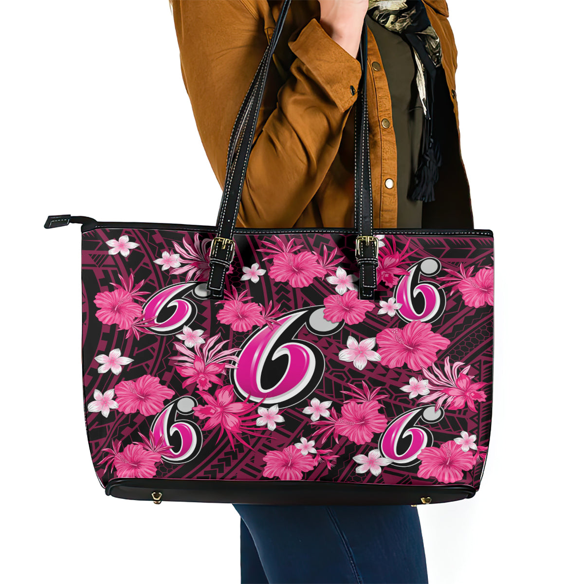 australian-sixers-cricket-leather-tote-bag-baeuty-pacific-hibiscus-and-polynesian-pattern