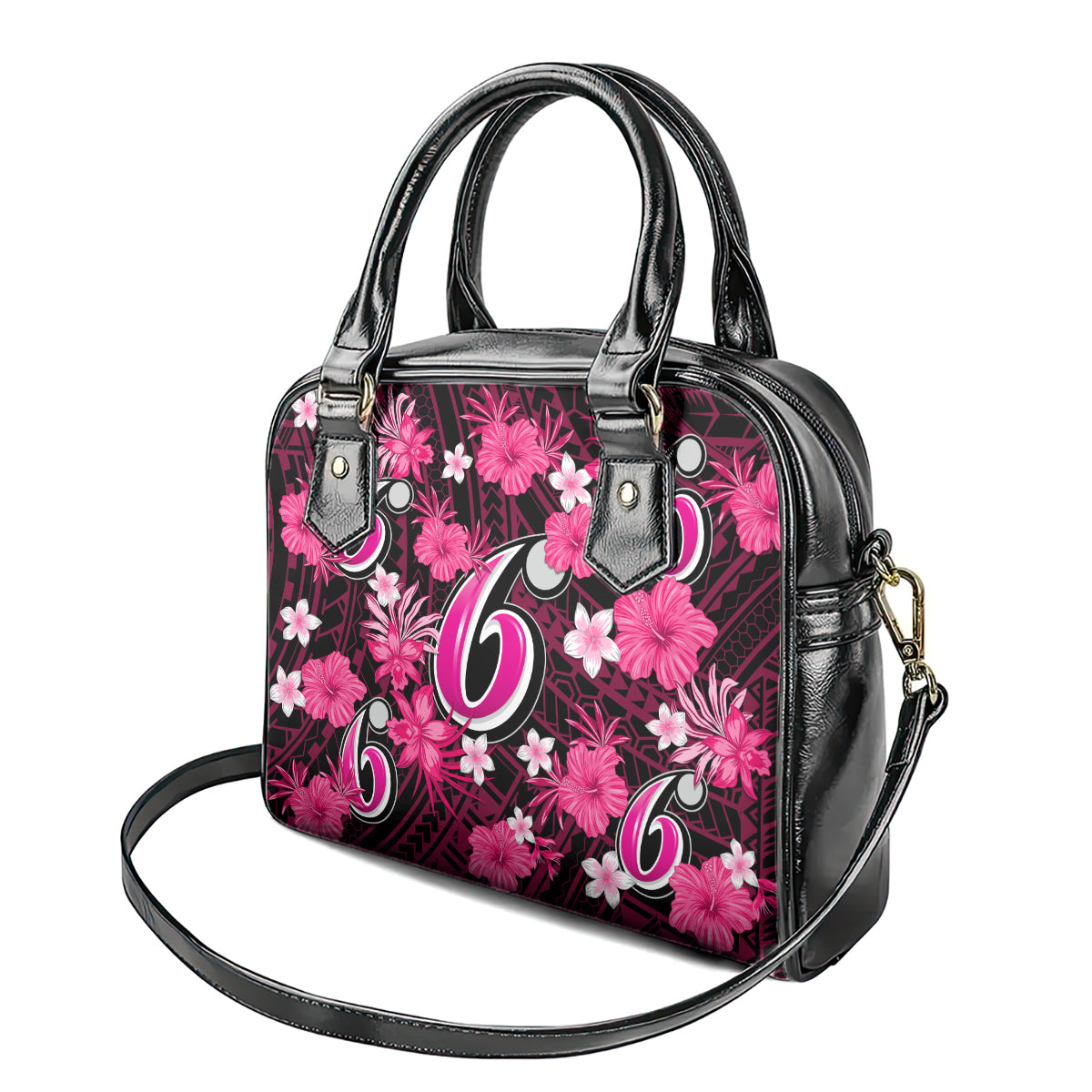 australian-sixers-cricket-shoulder-handbag-baeuty-pacific-hibiscus-and-polynesian-pattern