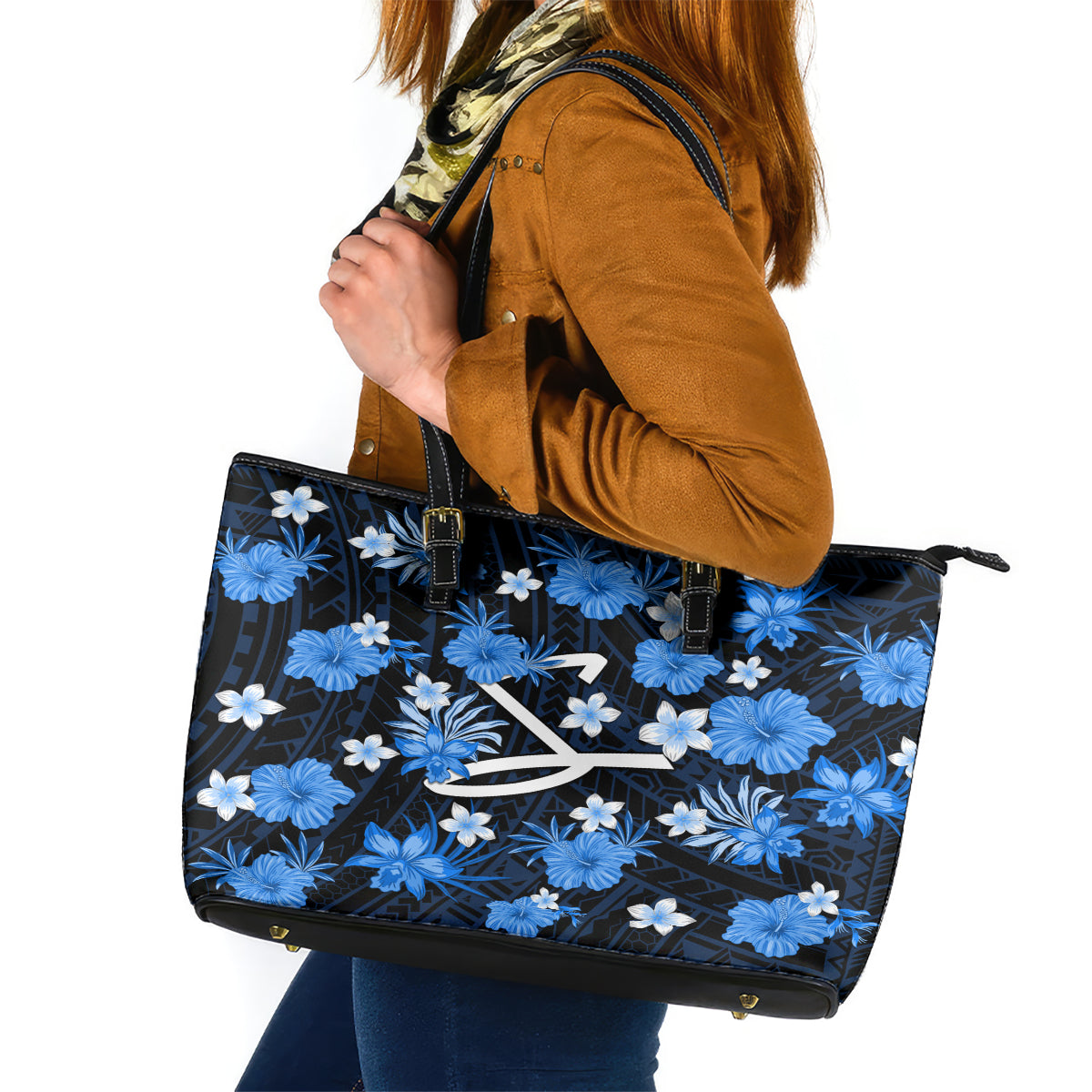 australian-strikers-cricket-leather-tote-bag-baeuty-pacific-hibiscus-and-polynesian-pattern