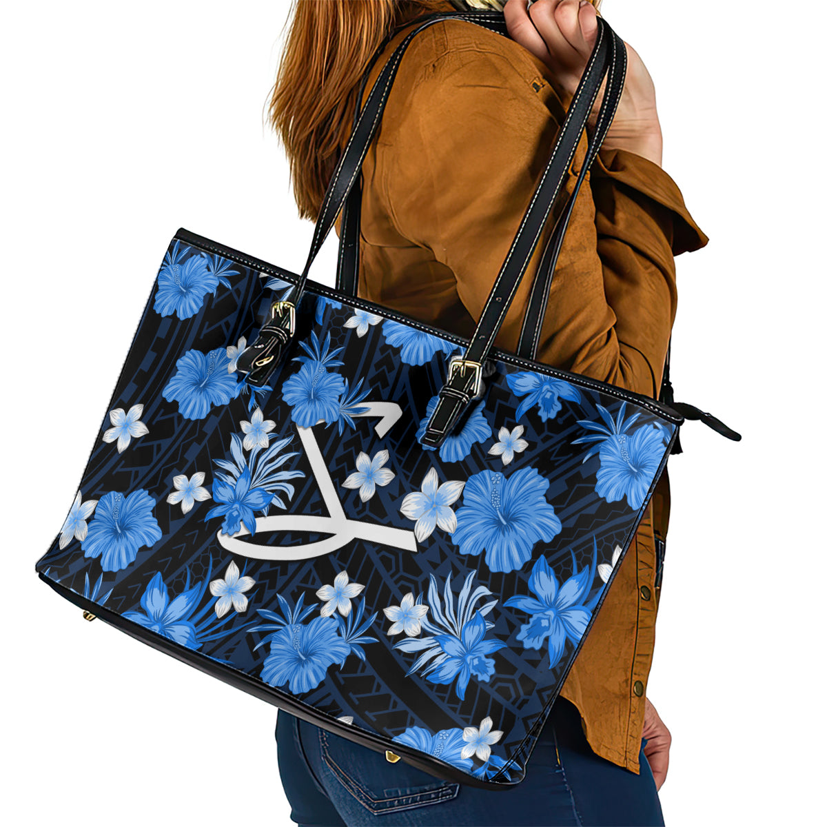 australian-strikers-cricket-leather-tote-bag-baeuty-pacific-hibiscus-and-polynesian-pattern