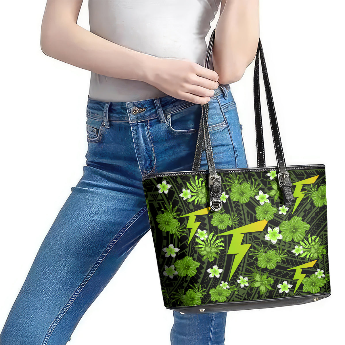 australian-thunder-cricket-leather-tote-bag-baeuty-pacific-hibiscus-and-polynesian-pattern