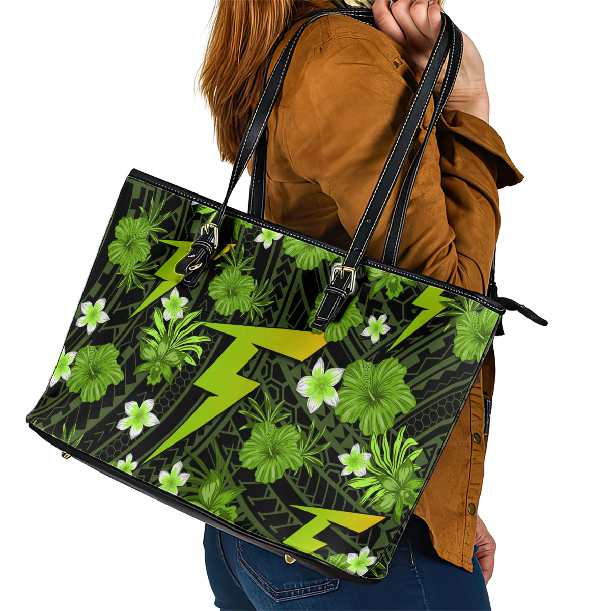 australian-thunder-cricket-leather-tote-bag-baeuty-pacific-hibiscus-and-polynesian-pattern